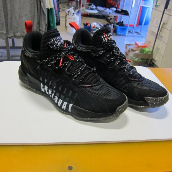 Adidas 9939FY Dame Lillard 7 Opponent Advisory Mens 12.5 Black/Red Athletic Shoe - Picture 1 of 11